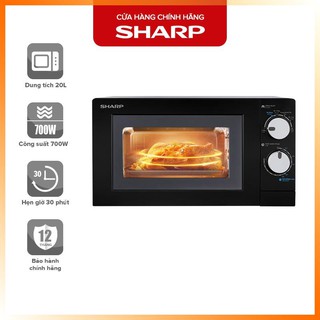 Lò Vi Sóng Sharp 20 Lít R-208VN-WS, Có Chức Năng  Hẹn Giờ, Bảng Điều Khiển Tiếng Việt