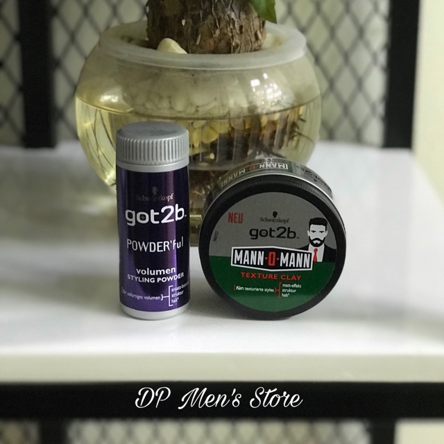 Combo bột tạo phồng - Sáp vuốt tóc Mann O Mann texture clay