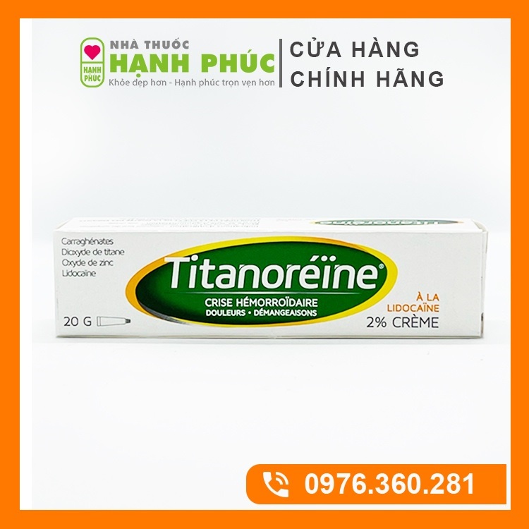 Kem Titanoreine - Tuýp kem bôi trĩ ngoại 20gr của Pháp