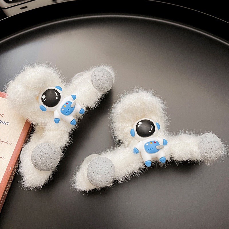 [Mã FAMARAL1 giảm 10K đơn 50K]Kẹp tóc càng cua vải lông phong cách Hàn Quốc xinh xắn cho nữ