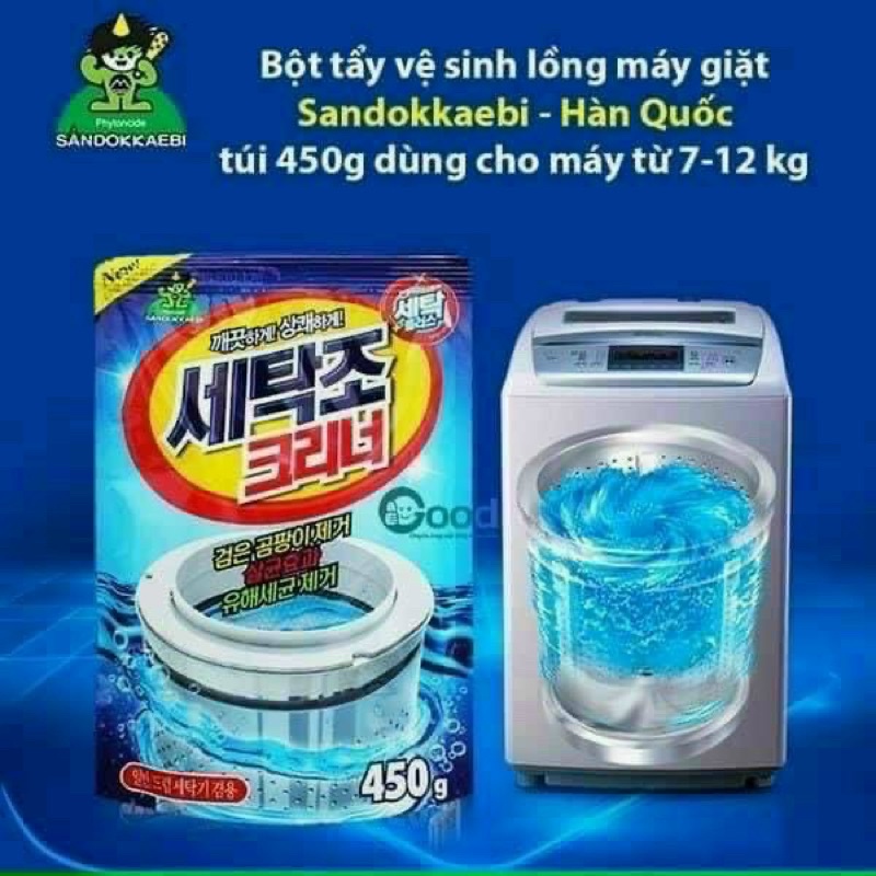 Bột tẩy lồng vệ sinh máy giặt Hàn Quốc Sandokkaebi Hàn Quốc