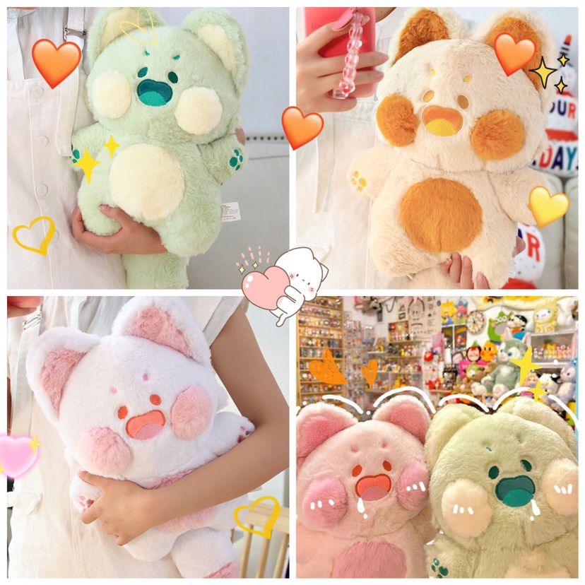 Chuyển Phát Nhanh Gấu Bông Mèo Dudu Siêu Dễ Thương, 6 Màu, size 60cm Mèo Nhồi Bông Mềm Mại Dễ Thương Cho Bé