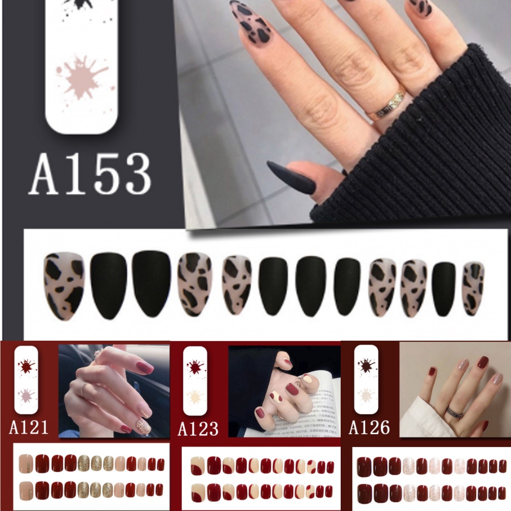 Mới Set 24 Móng Tay Giả Thời Trang Xinh Xắn Cho Nữ