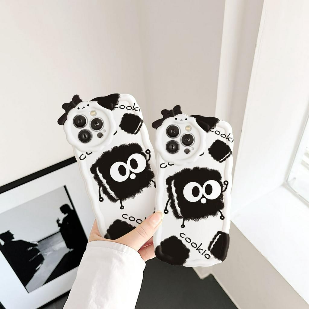 Ốp lưng iphone nơ lượn sóng Black Cookie 6/6plus/6s/6splus/7/7plus/8/8plus/x/xs/11/12/13/14/pro/max/promax/plus/shin