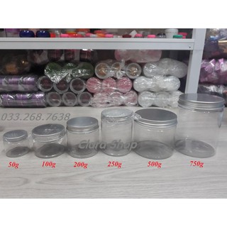 Hủ nhựa nắp nhôm (50g , 100g , 200g , 250g , 500g , 750g)