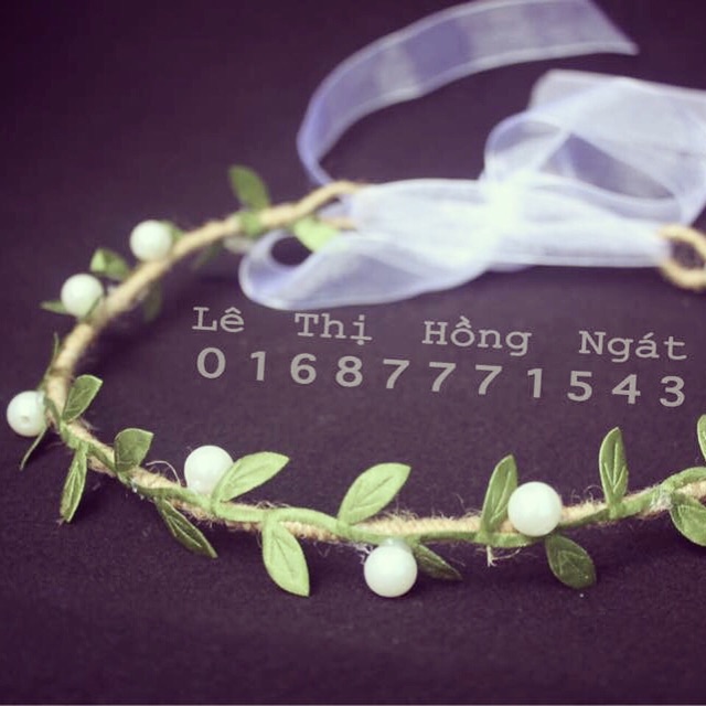 Vòng hoa đội đầu handmade 