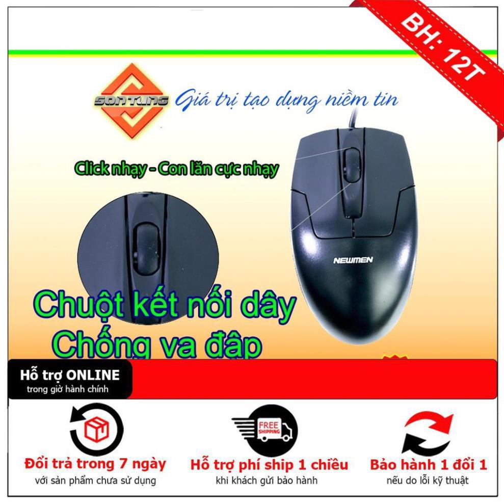 Chuột máy tính Newmen m180 - Kết nối dây USB- Chống va đập