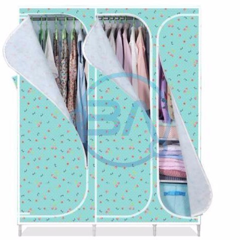 Tủ Đựng Quần Áo tủ vải 3 buồng đựng quần áo khung thép siêu bề Bùi An