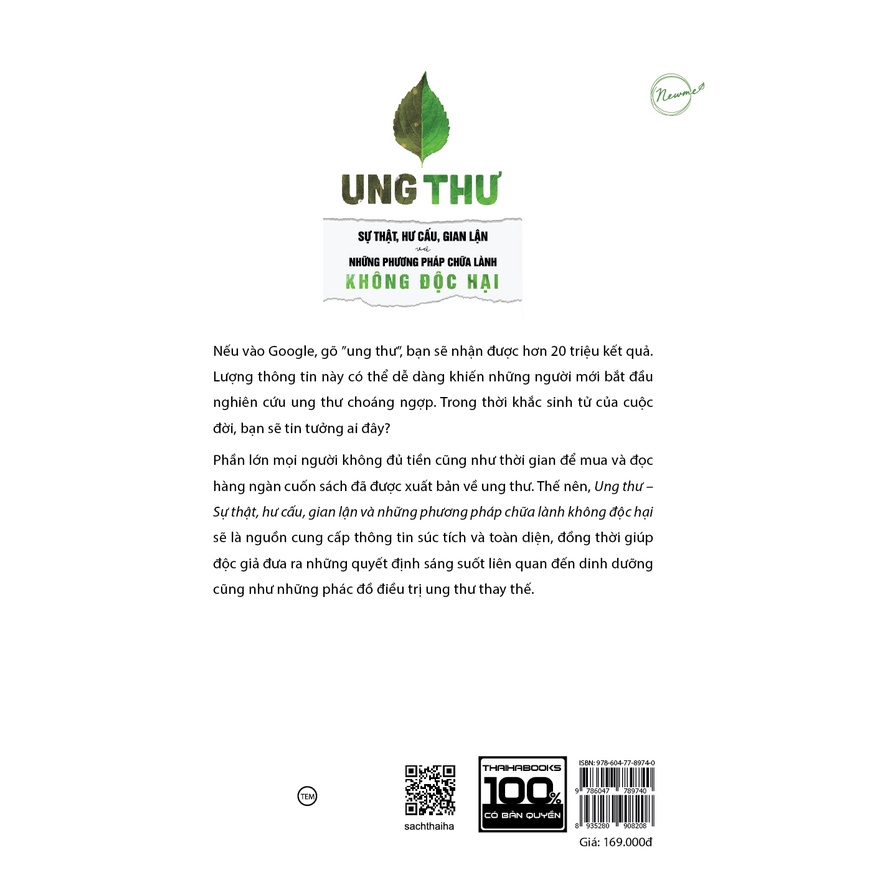 Sách - Ung Thư - Sự Thật, Hư Cấu Và Gian Lận - Những Phương Pháp Chữa Bệnh Không Độc Hại - Ty Bollinger