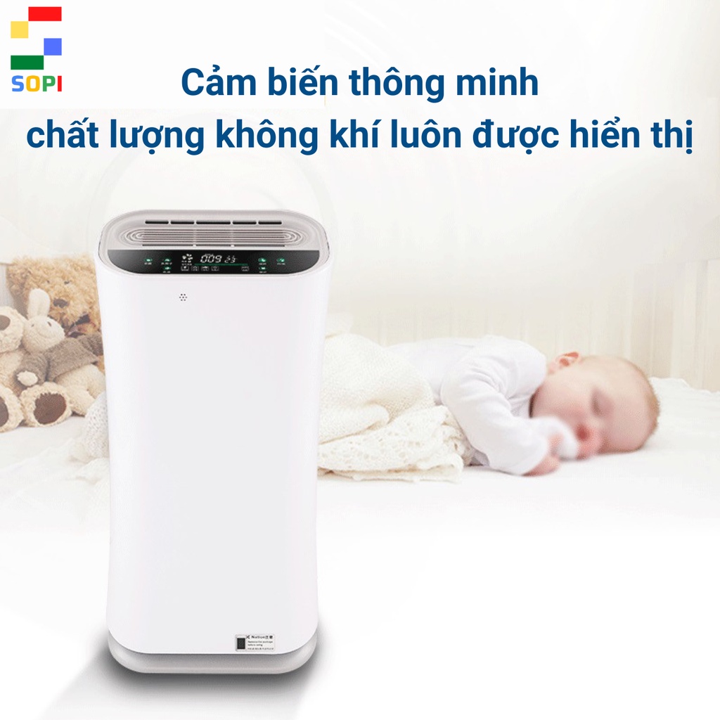 Máy Lọc Không Khí 1102, Máy Lọc Không Khí Ion Âm, Lọc Bụi Mịn PM2.5 Phòng Ngủ, Phòng Khách. SONETS