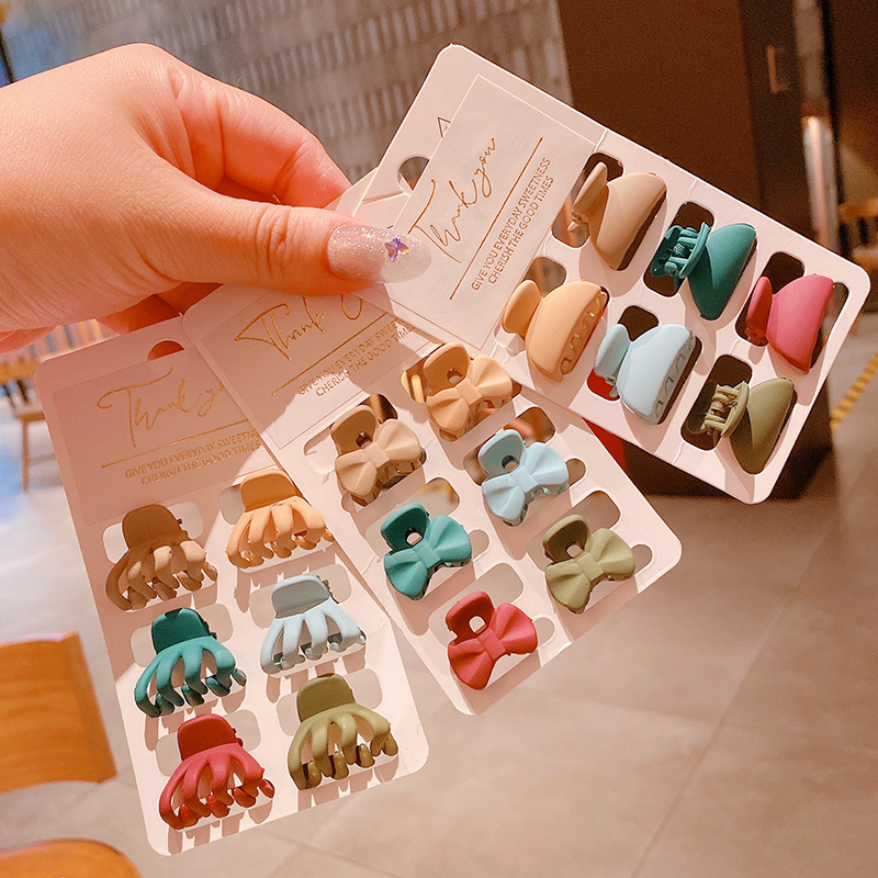 Set 6 kẹp tóc Haimeikang nhỏ nhắn hình nơ nhiều màu sắc dễ thương