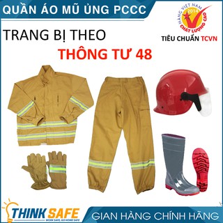 Quần áo PCCC theo thông tư 48 có tem kiểm định PCCCAP-65/Bộ trang phục PCCC theo thông tư 48 - Bảo Hộ Thinksafe
