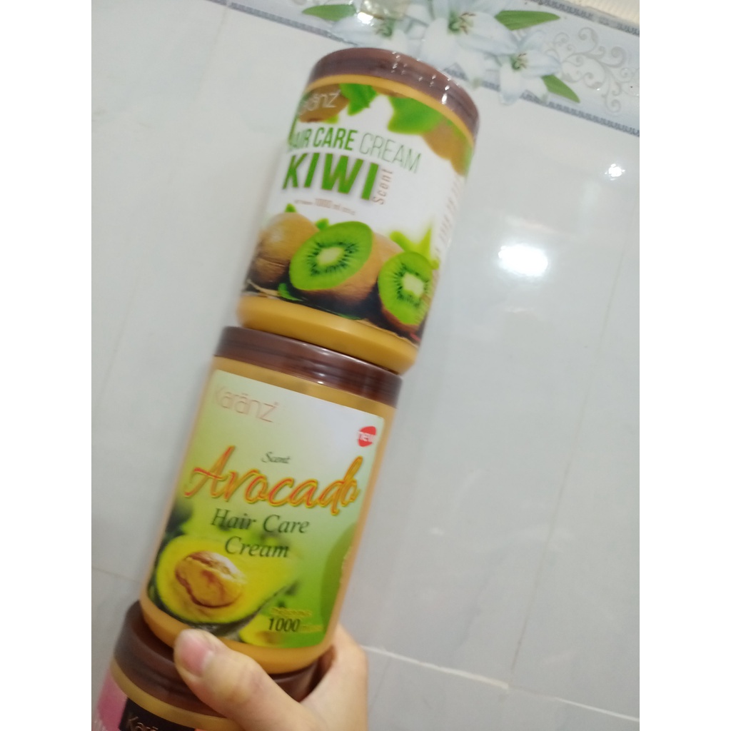 Dầu hấp tóc Karanz hương thơm kiwi - bơ - hoa sen thể tích 1000ml