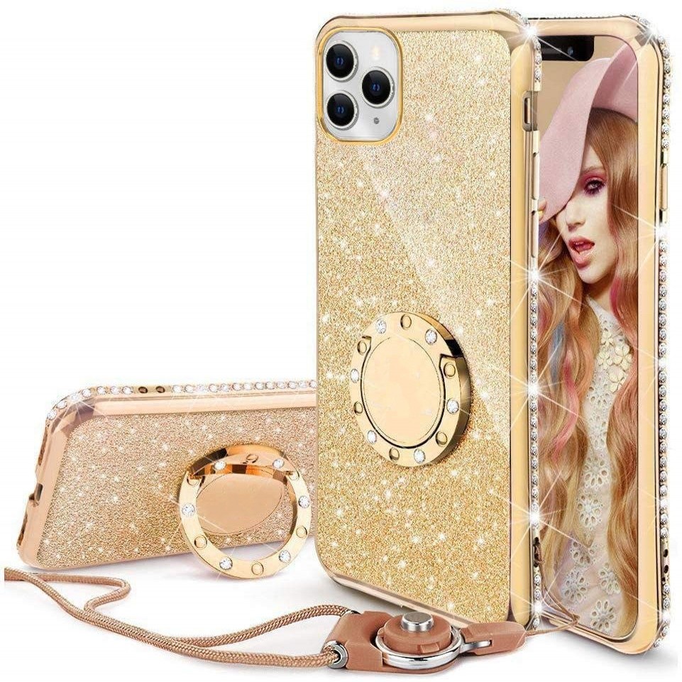 Artificial diamond phone case with holder for iPhone 11 Pro Max XS Max XR X iPhone 6 6s 7 8 Plus X