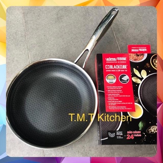 Chảo chống dính cạn inox 304 KimsCook Blackcube cao cấp