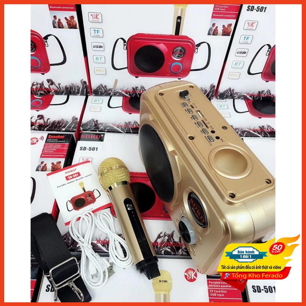 [ Siêu rẻ ] Loa Bluetooth Karaoke SDRD SD-501