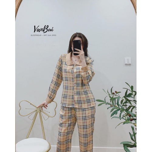 Đồ Bộ Pijama Lụa Tay Dài-Quần Dài Chất Liệu Mango  [HÀNG ĐẸP CHUẨN] [ẢNH THẬT +VIDEO]