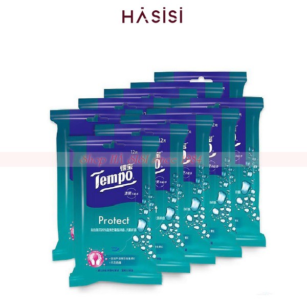 Khăn Ướt TEMPO - Protect Wet Wipes 10 Tờ