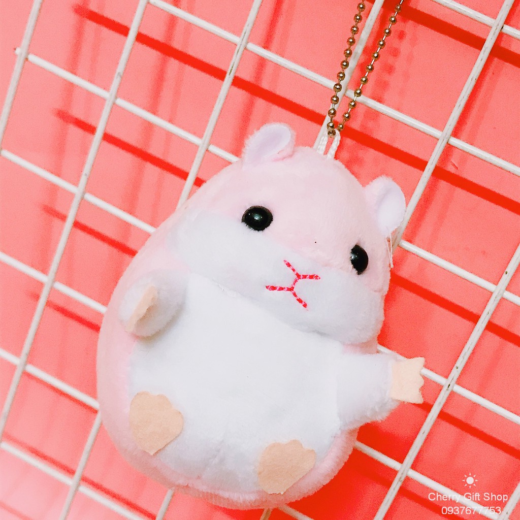 Móc Khóa Gấu Bông Chuột Hamster Dễ Thương Ảnh Thật