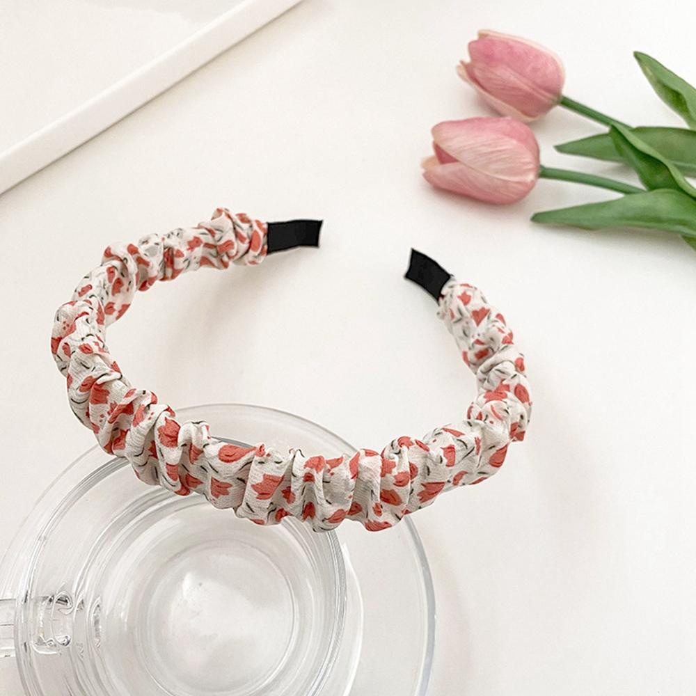 Băng Đô Vải Voan Phối Ren Họa Tiết Hoa Dễ Thương