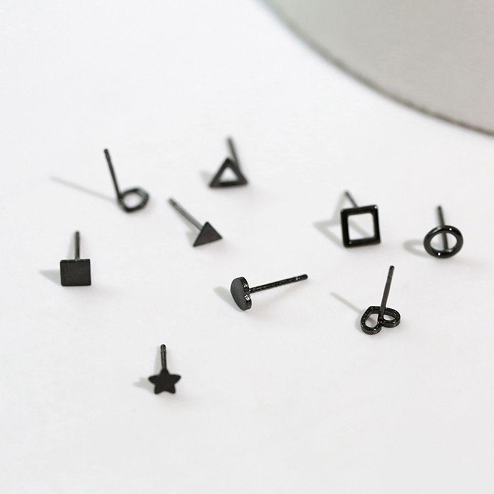 Khuyên Tai Hình Học Ngôi Sao Màu Trơn Phong Cách Đường Phố Hàn Quốc Cho Nam Và Nữ MXGOODS