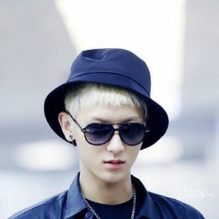 Nón tai bèo đen trơn, mũ tai bèo bucket