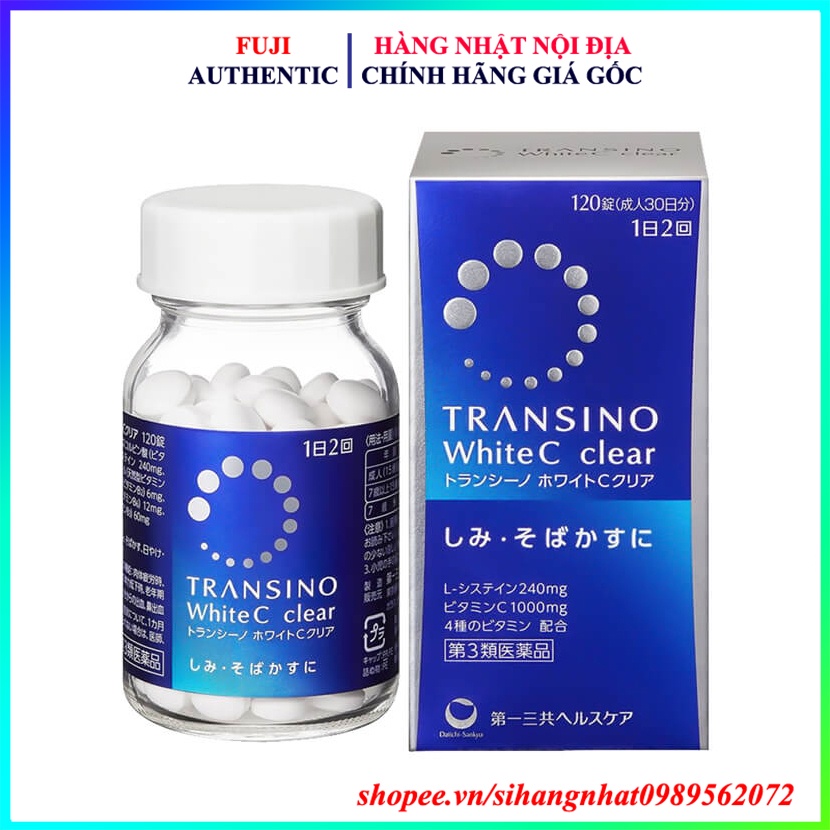 Viên uống trắng da Transino White C 120 viên