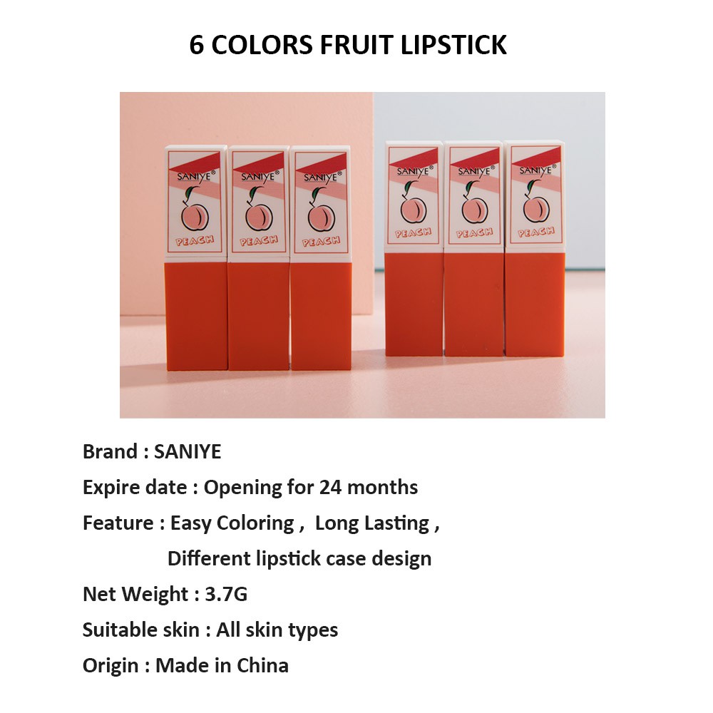 Son môi lì SANIYE K1122 tông cam 3.5g | BigBuy360 - bigbuy360.vn