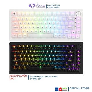 [Chính hãng] Bộ keycap trong suốt xuyên led AKKO Keycap set – Clear (PC / ASA-Clear profile / 155 nút) - Mai Hoàng PP