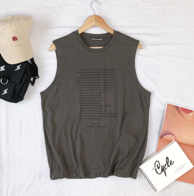 [Mã MASK2630K giảm 15% tối đa 30K đơn từ 99K] Áo Tanktop in chữ City Cycle áo ba lỗ phong cách Unisex Hàn Quốc.