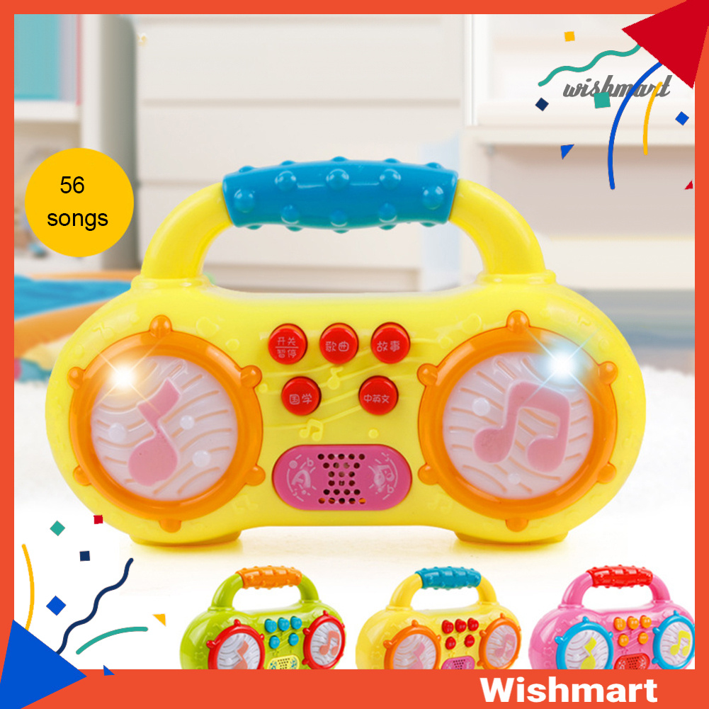 [Wish] Mini Multifunction Radio Music Story Poetry LED Light Educational Kids Toy Gift