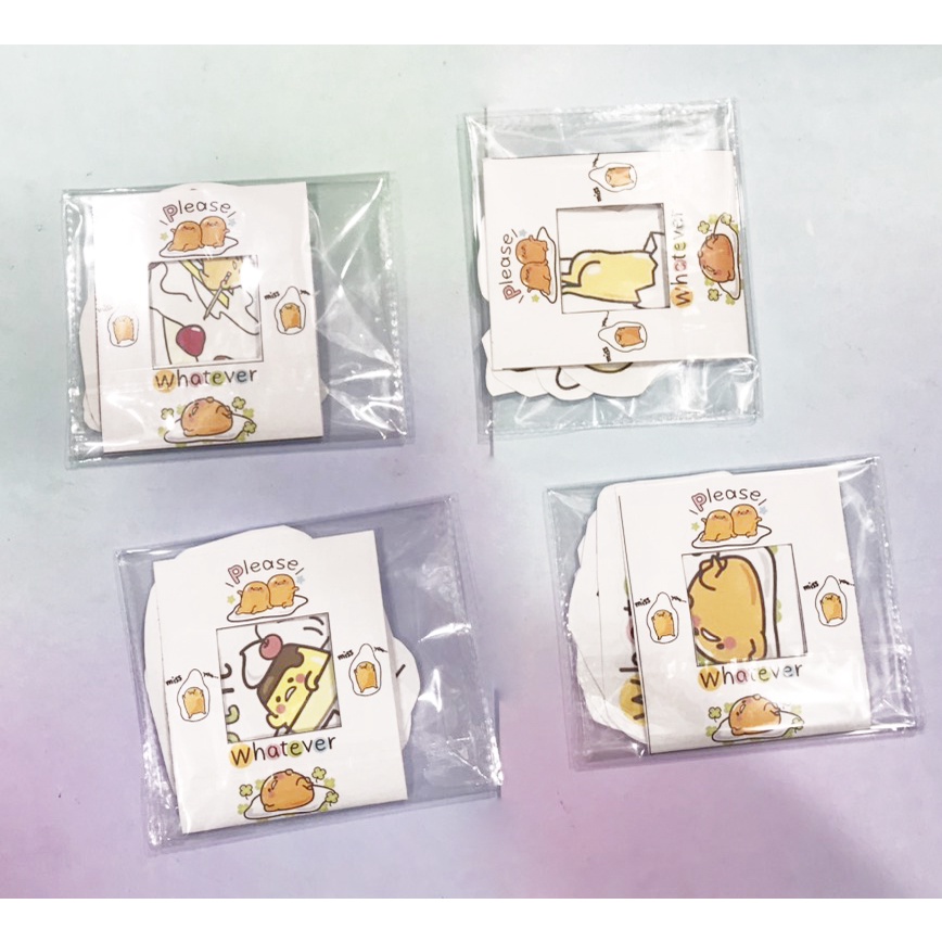 sticker trứng lười gudetama cắt rời size to SCI24 có bao giấy cute dễ thương bullet journal