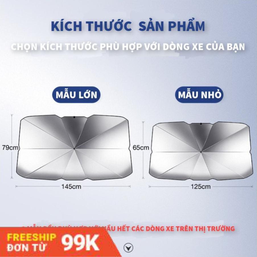 [Giảm 50%]  Ô Che Nắng Kính Lái Xe Ô tô - Bảo vệ nội thất ô tô - Dù che nắng kính lái xe hơi- chống tia UV