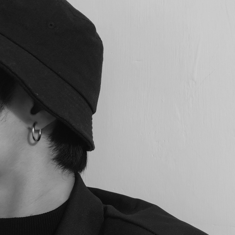 Bông tai thép titan phong cách hiphop punk đơn giản thời trang