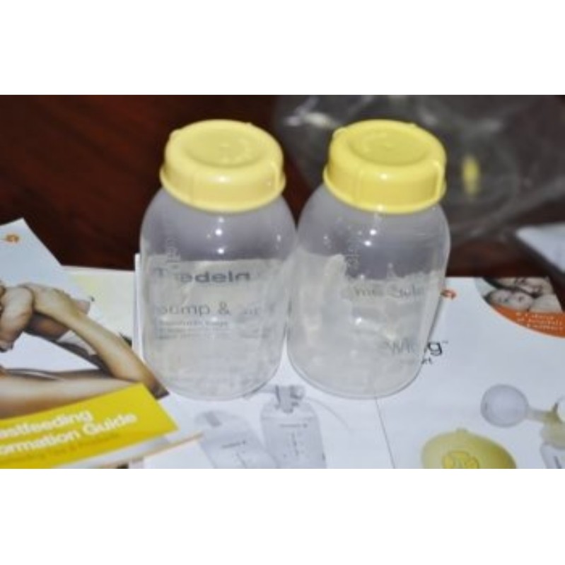 Combo 2 bình trữ sữa 150ml dập nổi nắp dày solid chính hãng