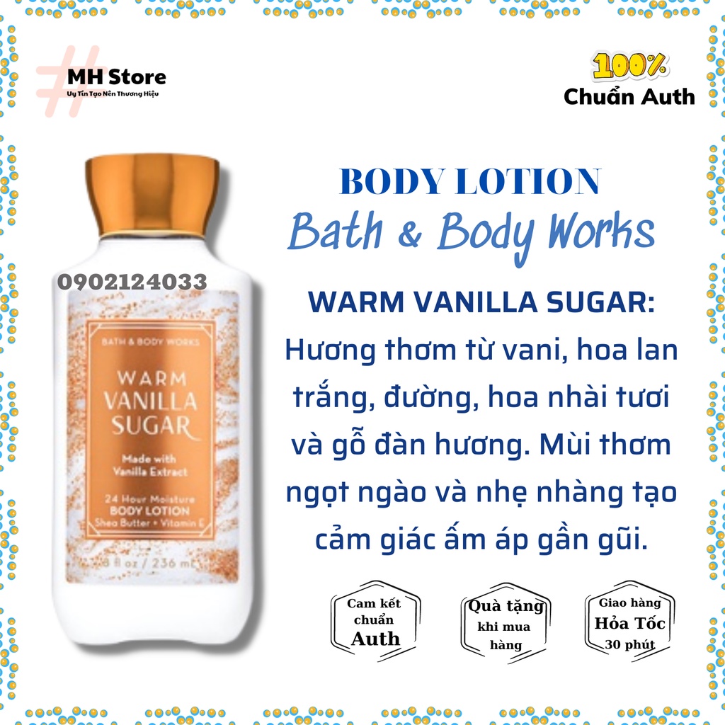 Body Lotion Sữa Dưỡng Thể Bath & Body Works, Sữa Dưỡng Da Toàn Thân  236ml MH Store