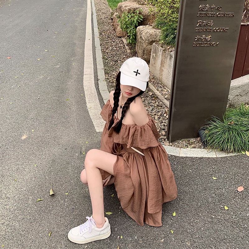 Đầm Công Chúa Hở Vai Cột Dây Eo Thời Trang Mùa Hè Phong Cách Mới Dành Cho Nữ