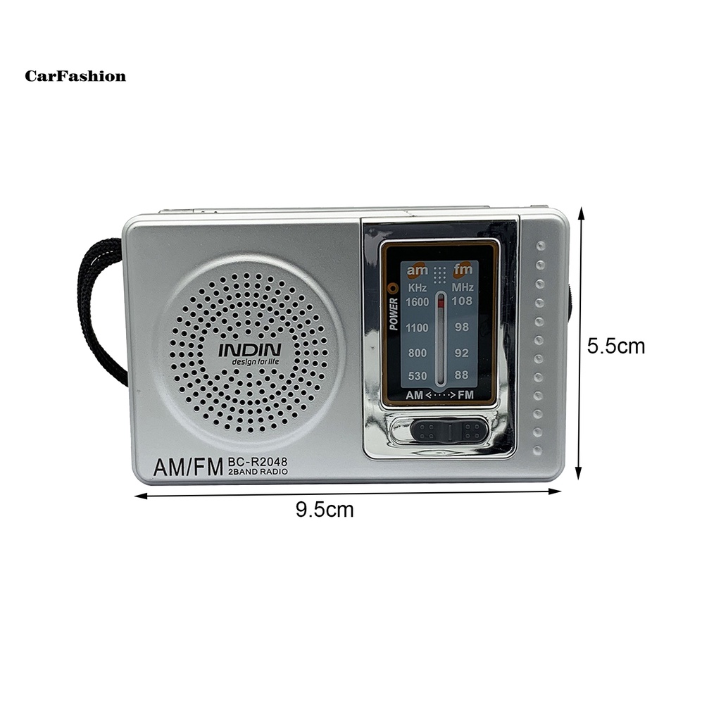 Đài FM mini có loa tích hợp chạy pin cho người lớn tuổi