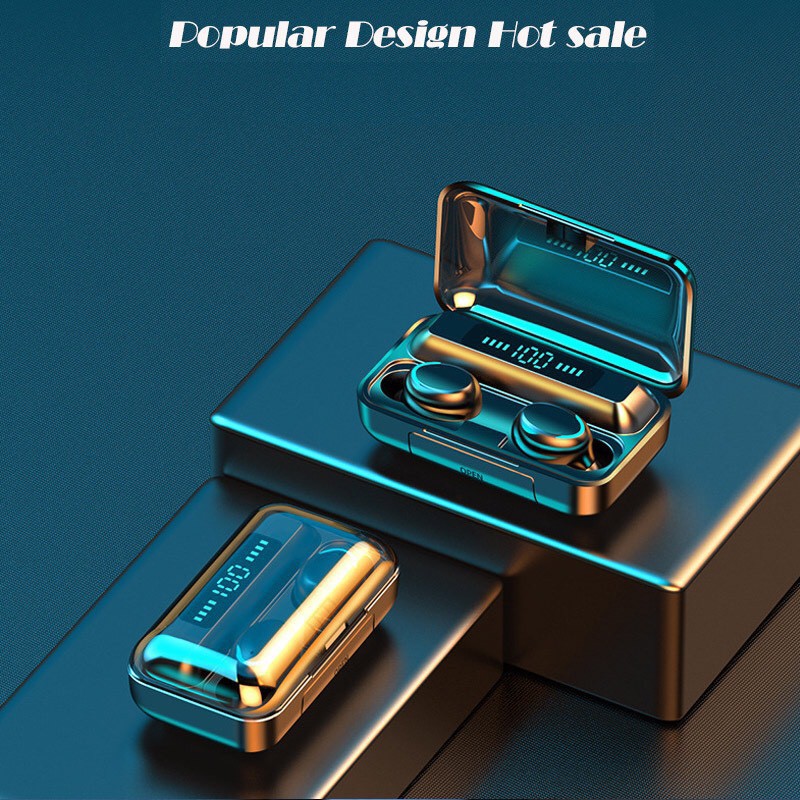 Tai nghe bluetooth AMOI F9 Pro Bluetooth 5.0 tai nghe không dây âm thanh sống động kiêm sạc dự phòng tiện lợi | BigBuy360 - bigbuy360.vn