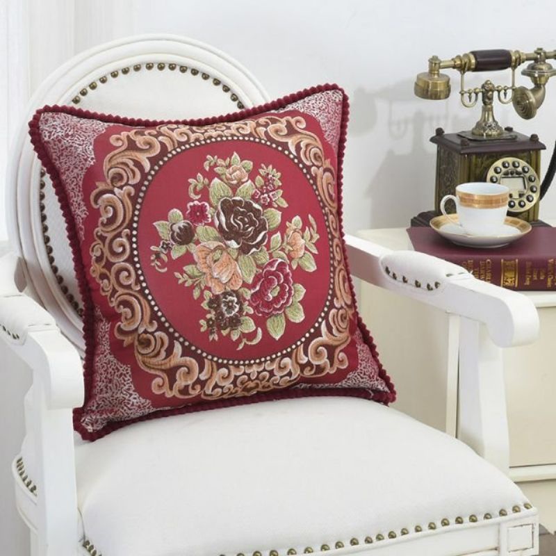 Vỏ gối Tựa Sofa, Vỏ tựa Lưng Tây Âu dành cho ghế sofa, salon, ghế kẹp trà-Vỏ Gấm Cao Cấp Sang Trọng - Size 45cm x 45 cm | BigBuy360 - bigbuy360.vn
