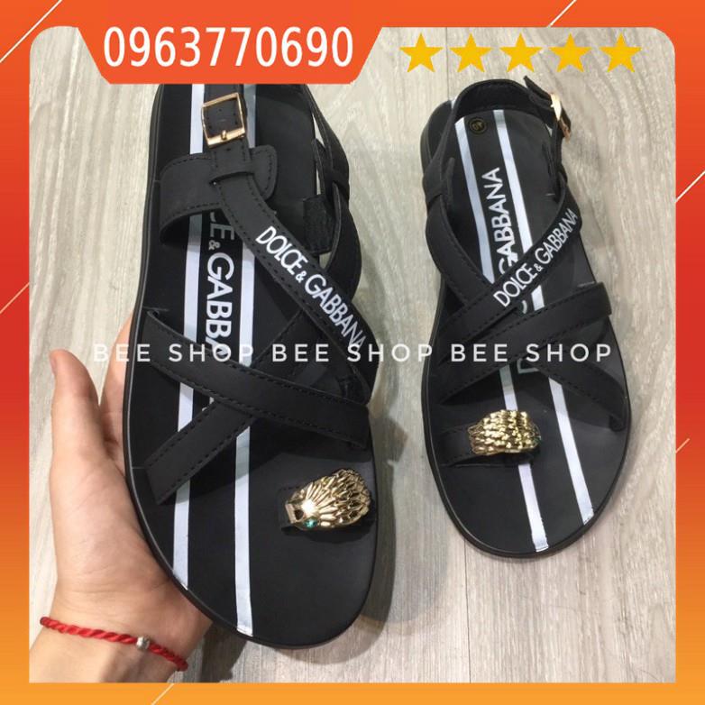 Dép quai hậu DG da bò đế cao su - Dép sandal DG nam - Dép xỏ ngón - Bee Shop