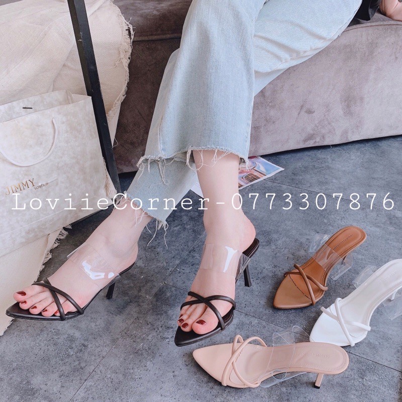 DÉP CAO GÓT 5CM LOVIIECORNER - GUỐC NỮ GÓT NHỌN ĐẾ VUÔNG - GUỐC CAO GÓT THỜI TRANG D201248 D220126