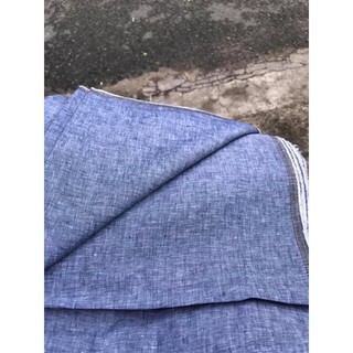 Vải linen tưng 2 sợi xanh jean