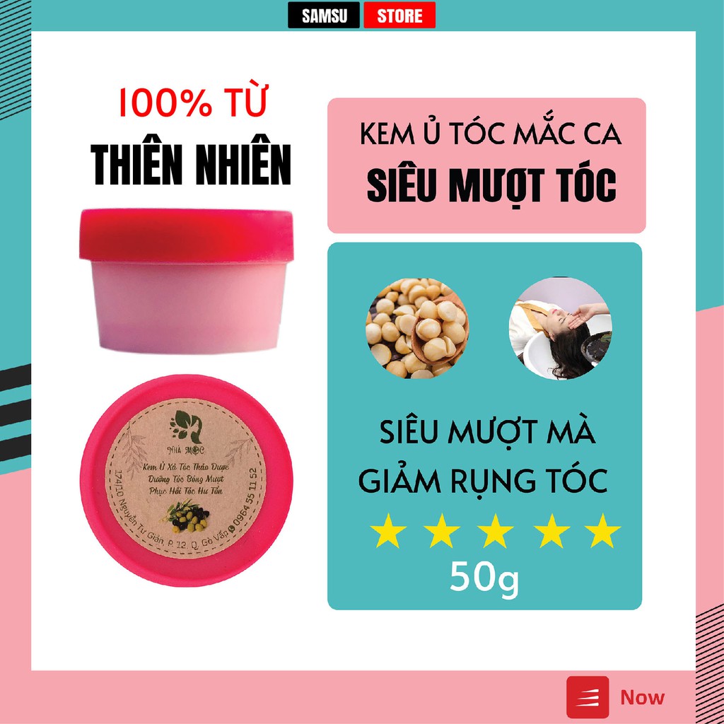 Kem ủ tóc xả tóc 100% thiên nhiên 50g mã kem u toc SAMSU FX119