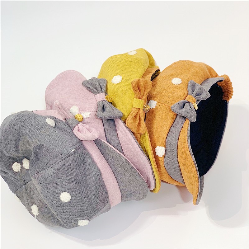 Mũ Beret Đính Nơ Xinh Xắn Thời Trang Cho Bé Gái