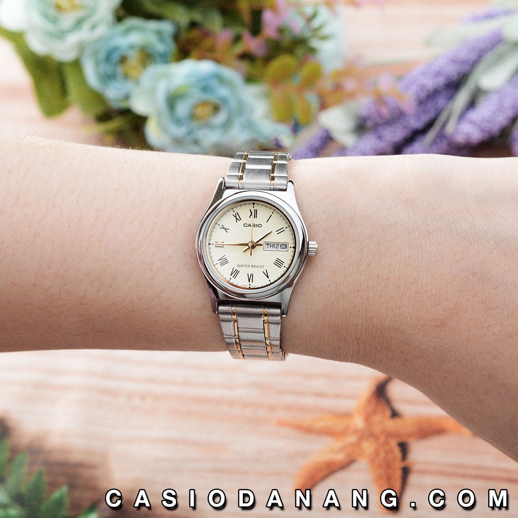 Đồng hồ nữ dây kim loại Casio chính hãng Anh Khuê LTP-V006SG-9BUDF (25mm)