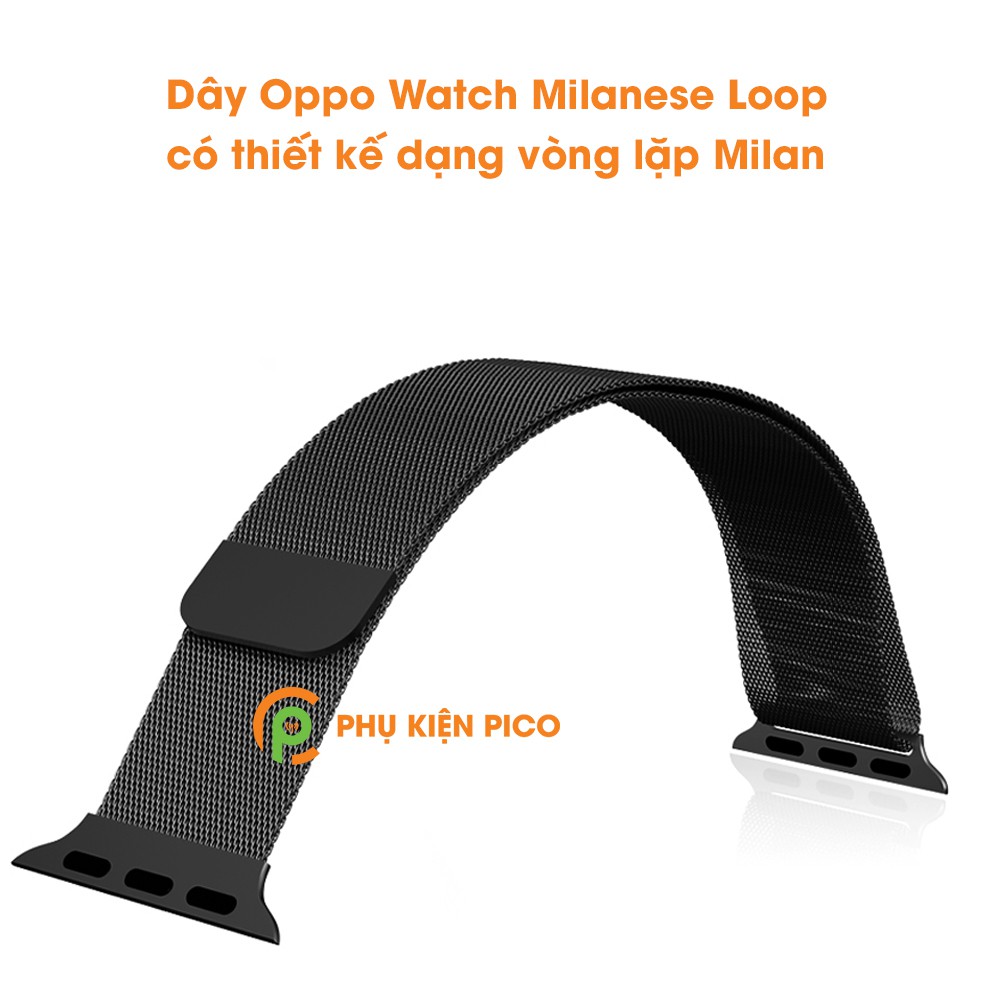 Dây đồng hồ Oppo Watch 41 46 mm dây đeo bằng thép không gỉ Milanese Loop có khóa nam châm