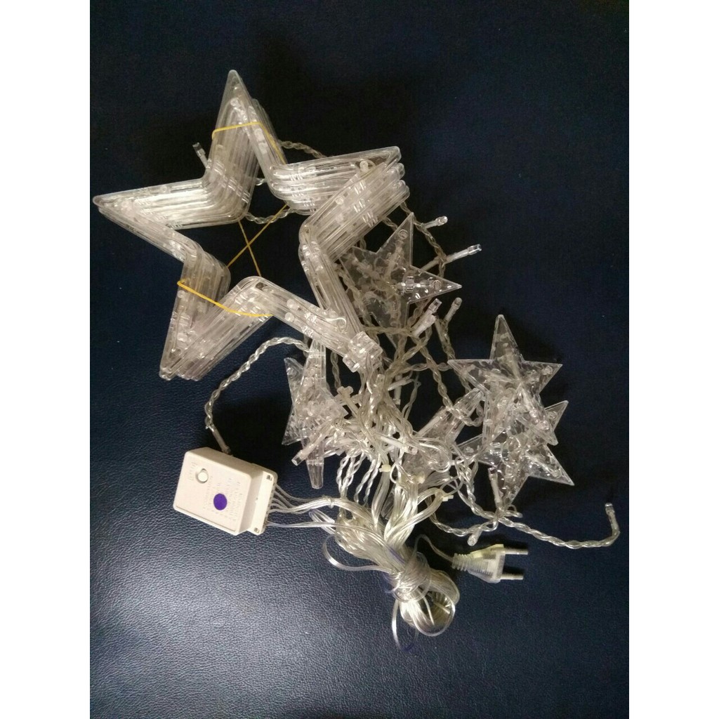 BỘ ĐÈN RÈM NGÔI SAO NHÁY DỪNG, CHỚP TẮT 138 LED