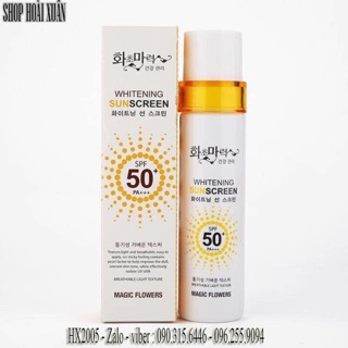 Kem chống nắng dưỡng trắng da Whitening Sunscreen Magic Flower Hàn Quốc - HX2005