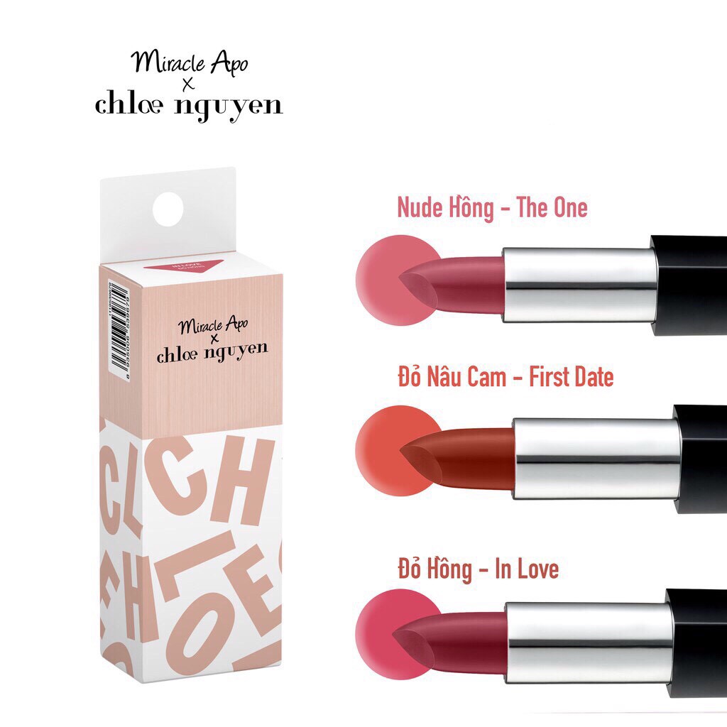 Son thỏi Miracle Apo x Chloe Nguyễn Holiday Collection Lipstick 4g